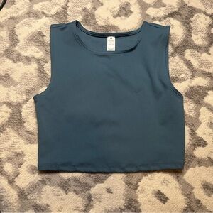 Yogalicious Teal Cropped Tank Size Small